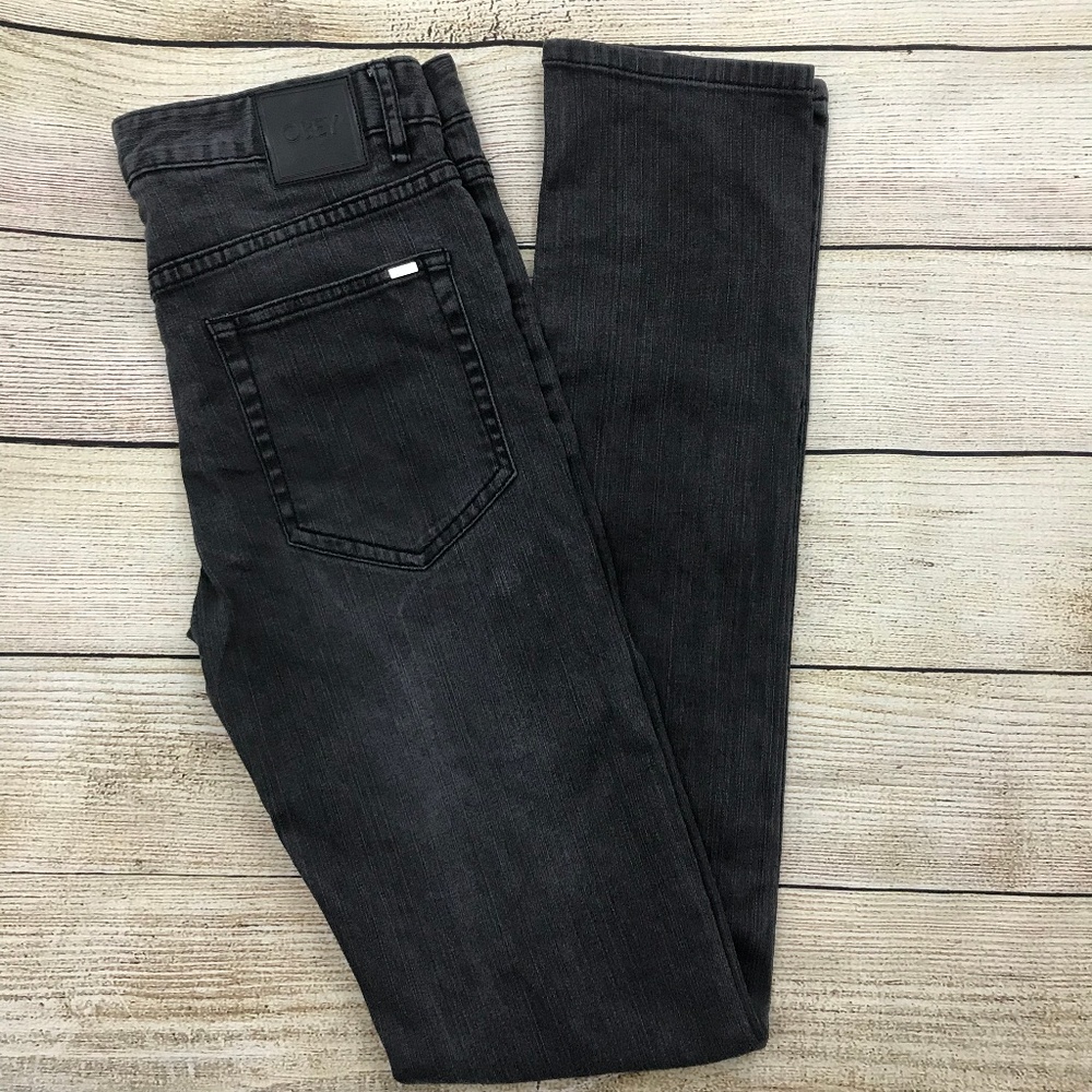 ✂️CLEARANCE Obey Stretch Straight Leg Black Jeans